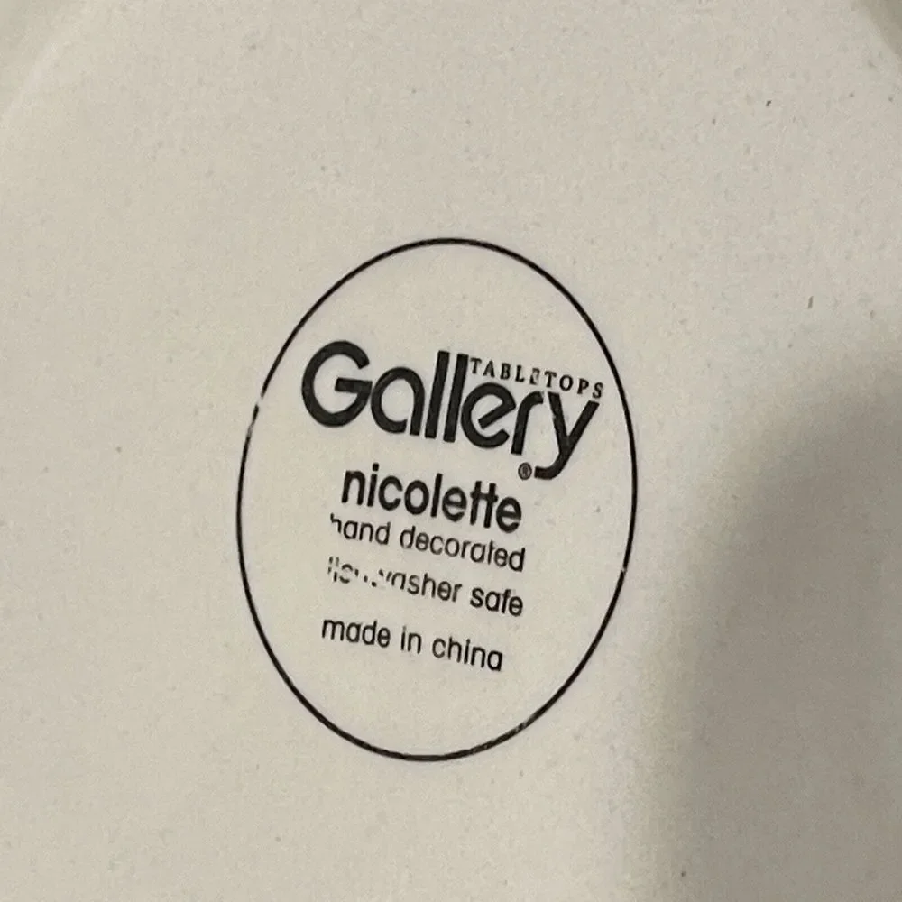 Tabletops Gallery Pitcher‎ 8.5 Inch Nicolette White Blue Flowers Ceramic